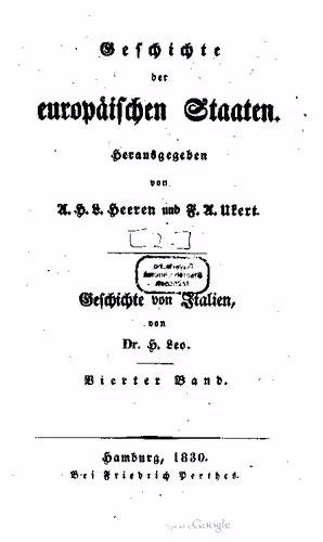 خرید و دانلود نسخه کامل کتاب Geschichte der italienischen Saaten / Vom Jahre 1268 bis 1492