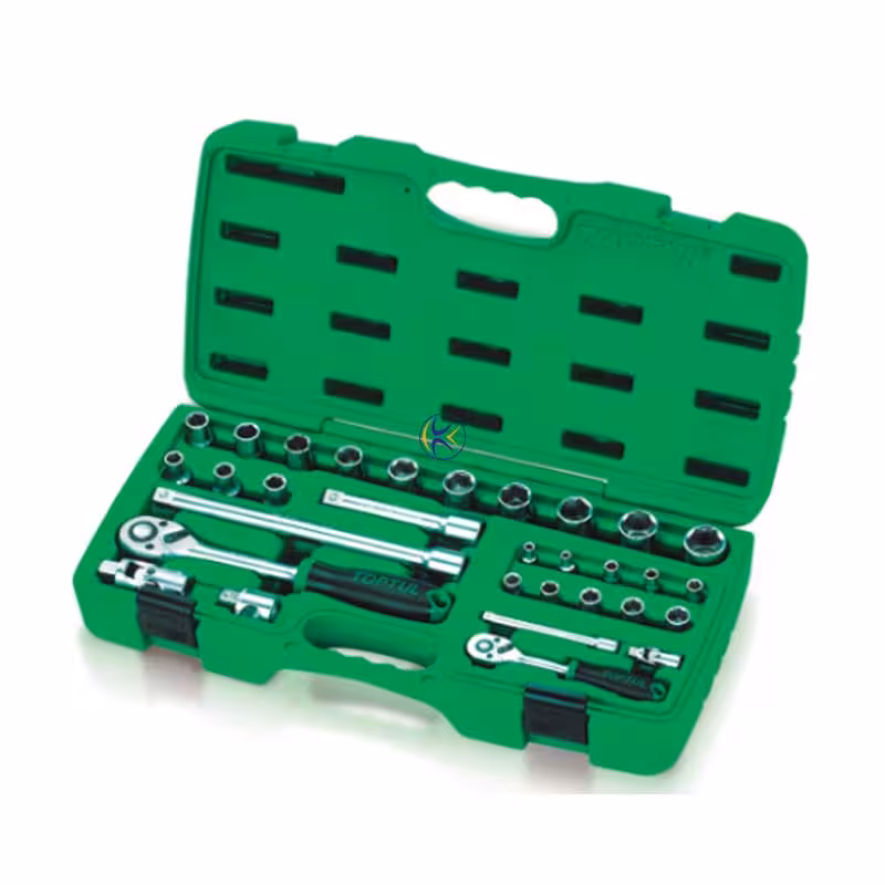 جعبه بکس31 پارچه 1/2 و 1/4 سبز مدل GAAI3102 تاپ تول TOPTUL