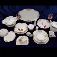 سرویس چینی 104 پارچه 12 نفره پردیس مدل مونیکا طلایی