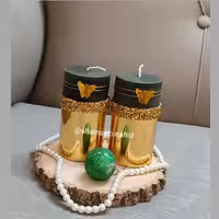 شمع دوعددی سبز 