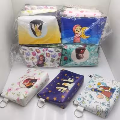 کیف جامدادی/آرایشی قایقی دختر حجابی حلقه دار