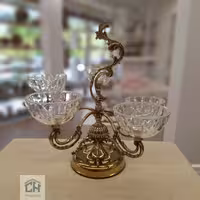 اردو خوری کریستال و برنج 5 تایی مدل RS-013-G