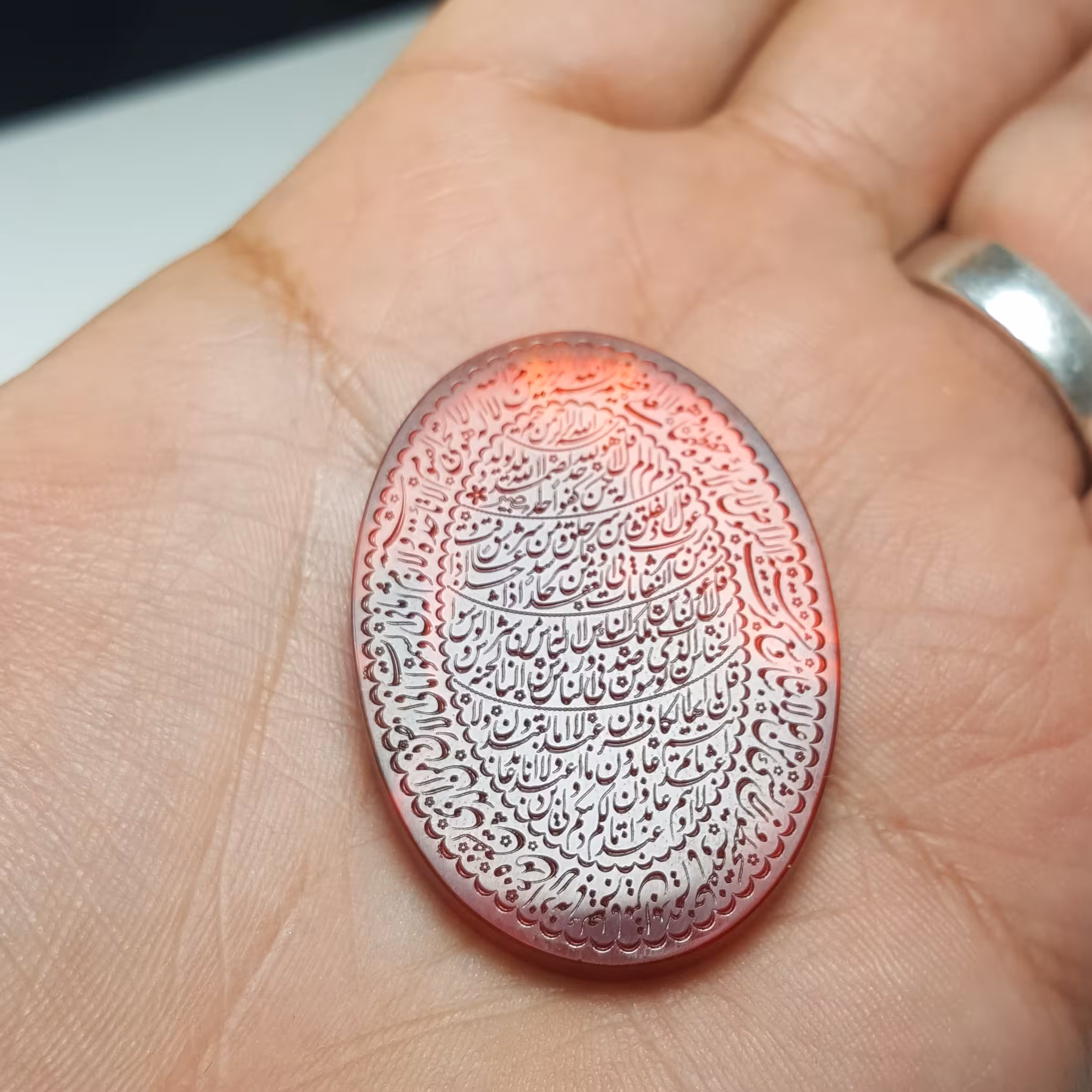 نگین عقیق خطی ایت الکرسی 