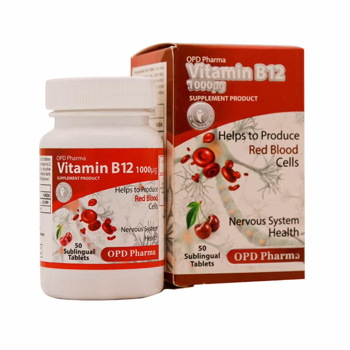 قرص زیرزبانی ویتامین B12 1000 میکروگرم او پی دی فارما 50 عدد