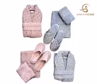 ست حوله عروس و داماد مدل جواهیر طوسی کالباسی