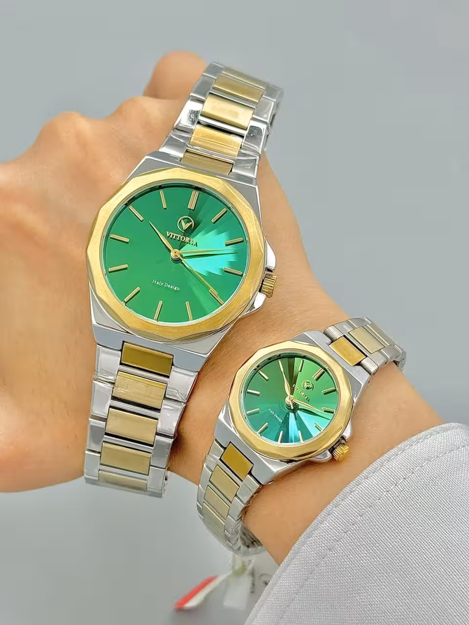ساعت ست اورجینال زنانه و مردانه ویتوریا مدل VITTORIA VT3448 VT3447 GSGR