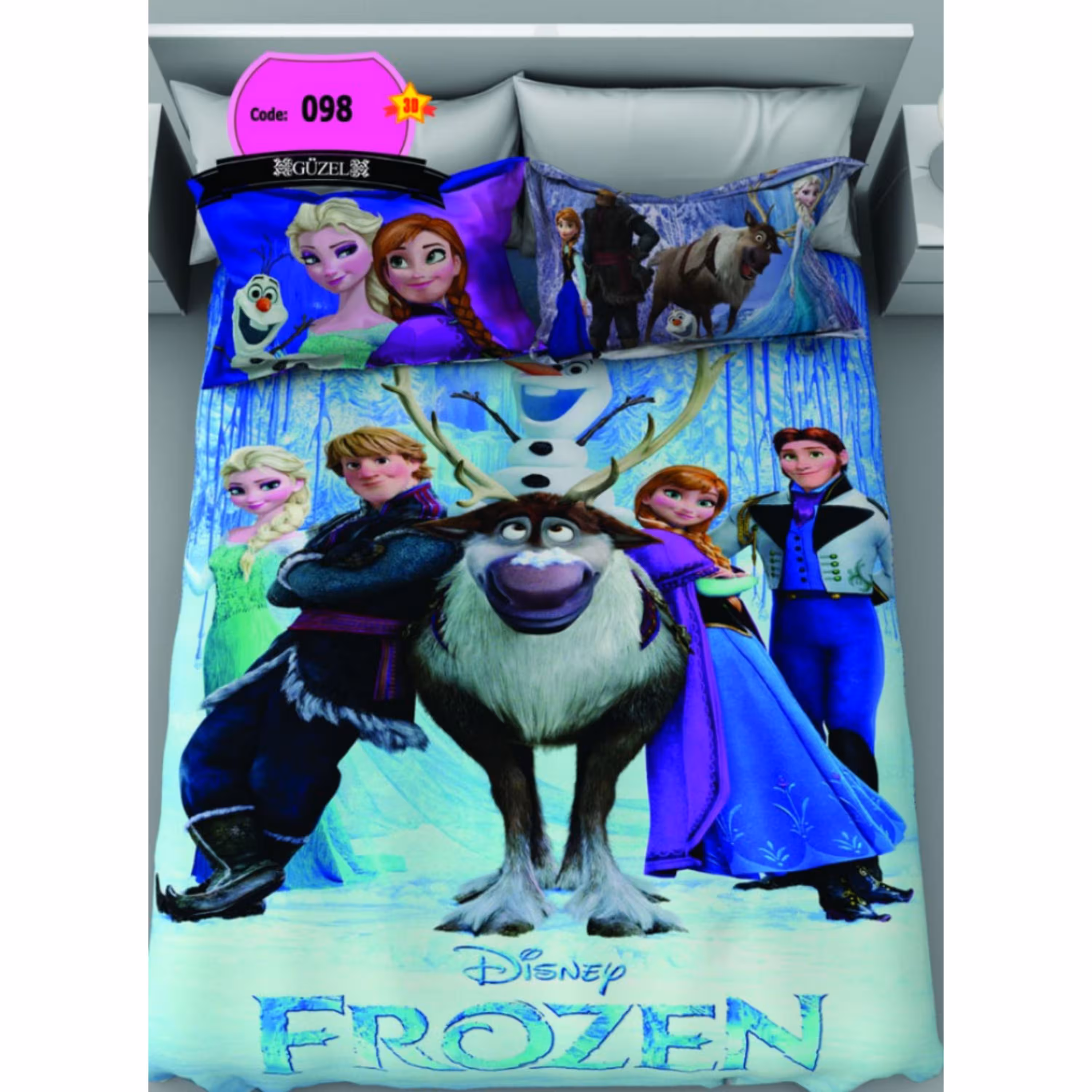 روتختی تک نفره سه بعدی برند گوزل -5 تکه -کد98