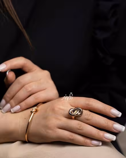💍انگشتر گره ای رزگلد با طراحي زيبا (br1017)