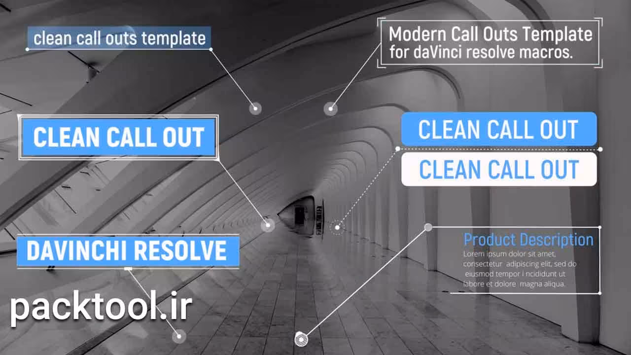 پروژه داوینچی ریزالو 20 نوشته راهنما Clean Callouts - پک تول