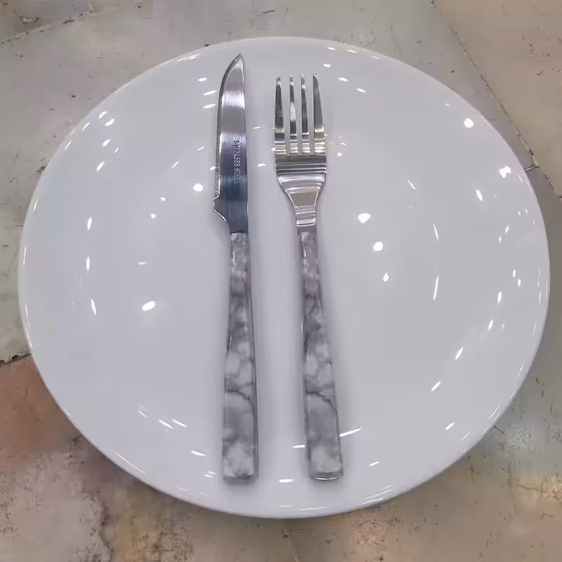 کارد و چنگال طرح سنگ دی ام جی