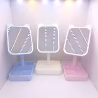 آینه رومیزی طرح کربه استندی فانتزی (پست پیشتاز پس کرایه)