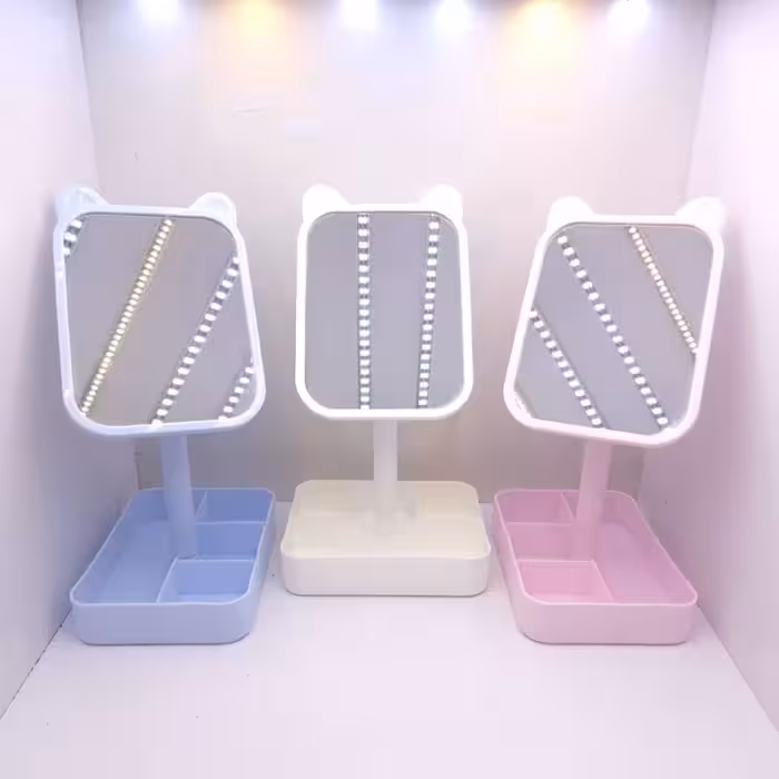 آینه رومیزی طرح کربه استندی فانتزی (پست پیشتاز پس کرایه)