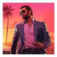 تابلو شاسی مدل R1203 با طرح بازی GTA