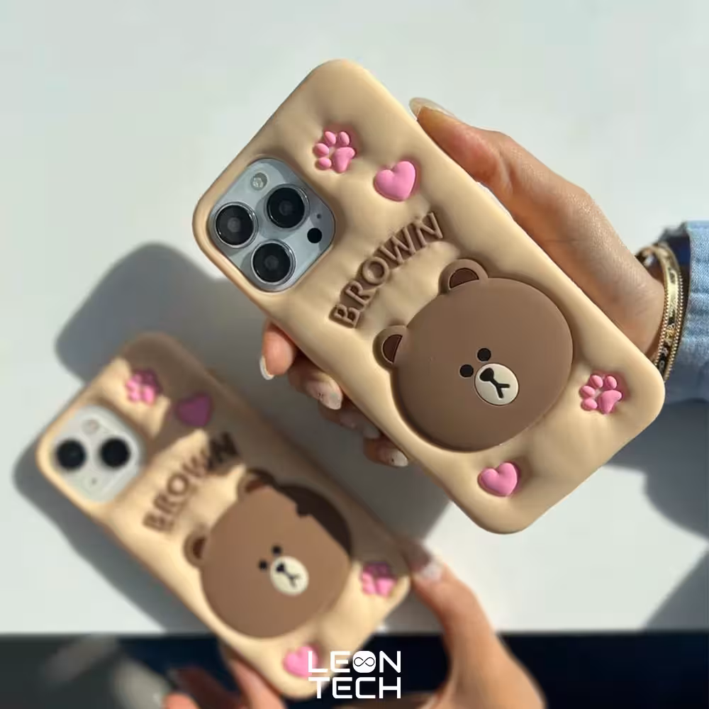 قاب خرس پنجه صورتی برای آیفون 14 پرو