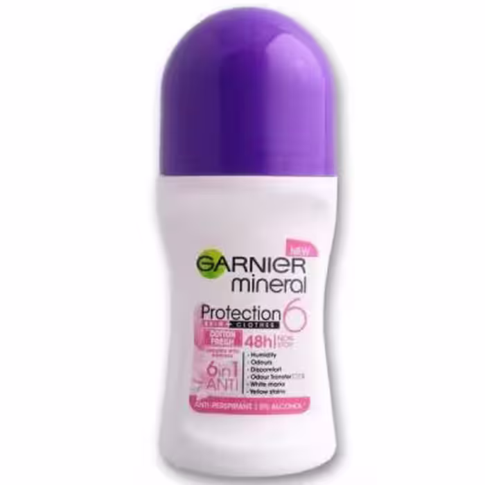 رول ضد تعریق بدون الکل زنانه گارنیر GARNIER مدل COTTON FRESH حجم 50 میل