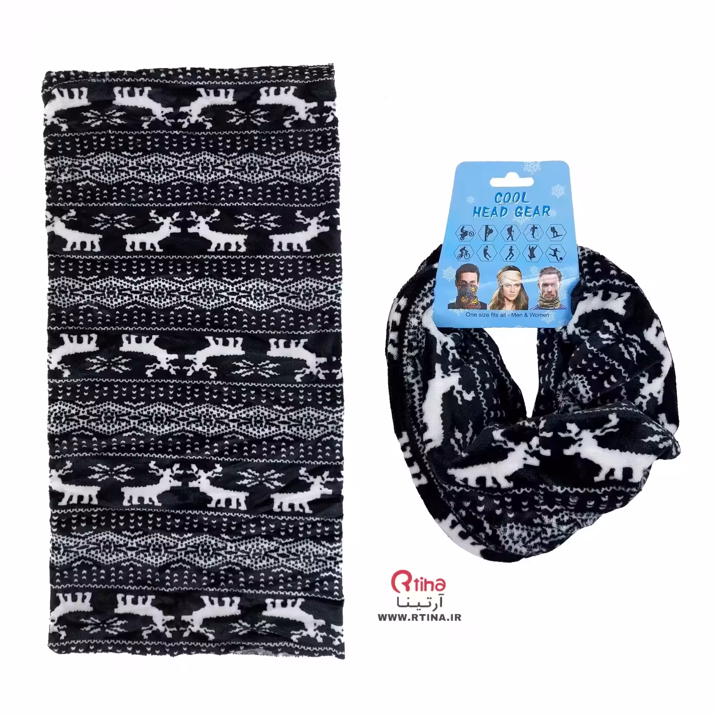 دستمال اسکارف زمستانی مخملی (کشی و فری سایز)