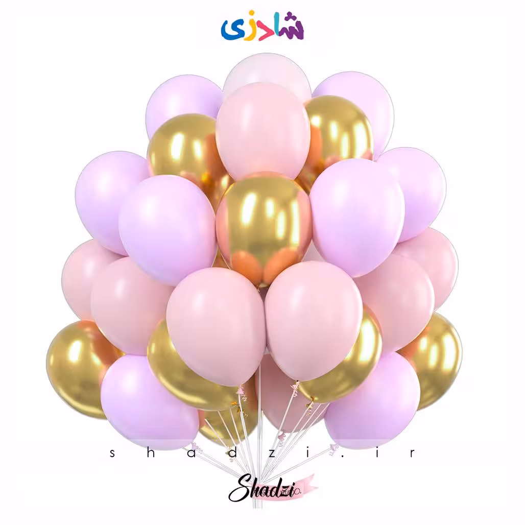پک 30عددی بادکنک پاستیلی و کروم