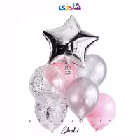 پک 7عددی نقره ای صورتی