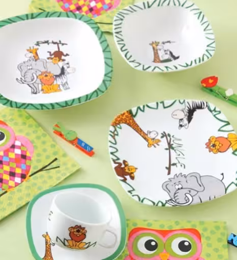 سرویس چینی 5 پارچه کودک جنگل