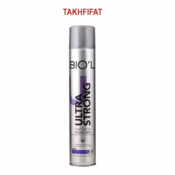 اسپری تافت موی سر الترا فوق العاده قوی بیول 500 میل ( Biol Ultra strong hair spray 500 ml )
