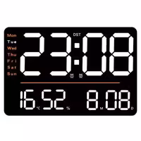 ساعت دیواری دیجیتال مدل ریموت کنترل دار کد 6636