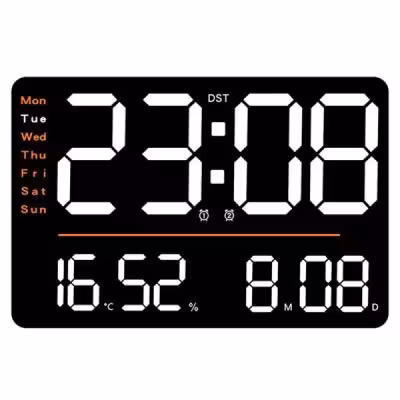 ساعت دیواری دیجیتال مدل ریموت کنترل دار کد 6636