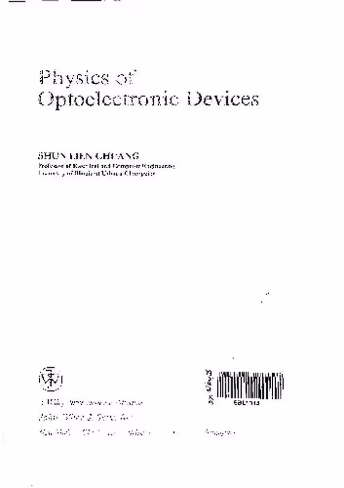 خرید و دانلود نسخه کامل کتاب Physics of Optoelectronic Devices Chuang