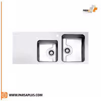 سینک توکار مدل کریستال سفید استیل البرز