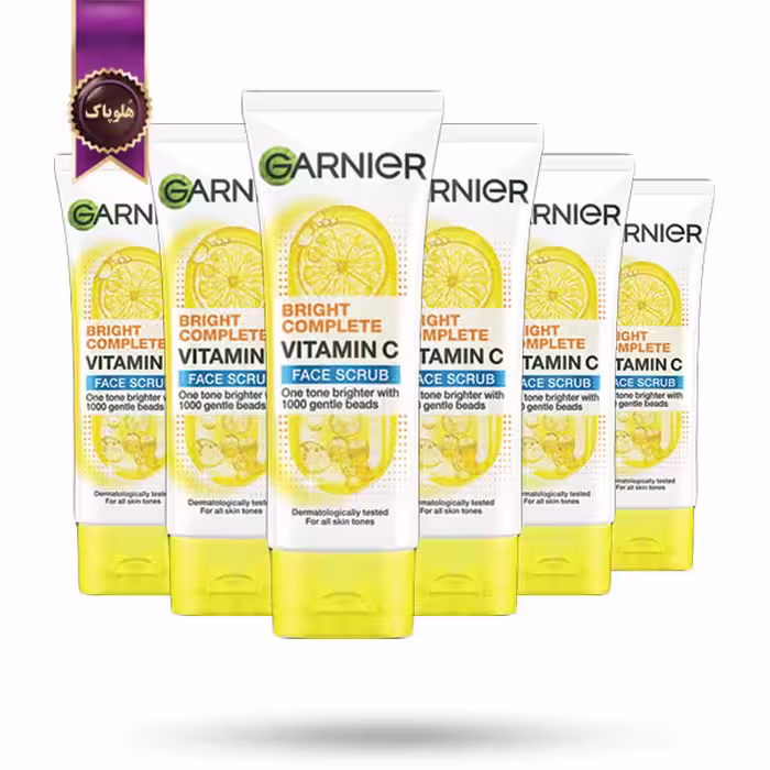 6 عدد اسکراب شستشو صورت گارنیر Garnier مدل ویتامین سی Vitamin C حجم 100 میلی لیتر (اورجینال)
