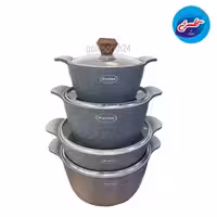 سرویس قابلمه چدن رایتون 8 پارچه طوسی