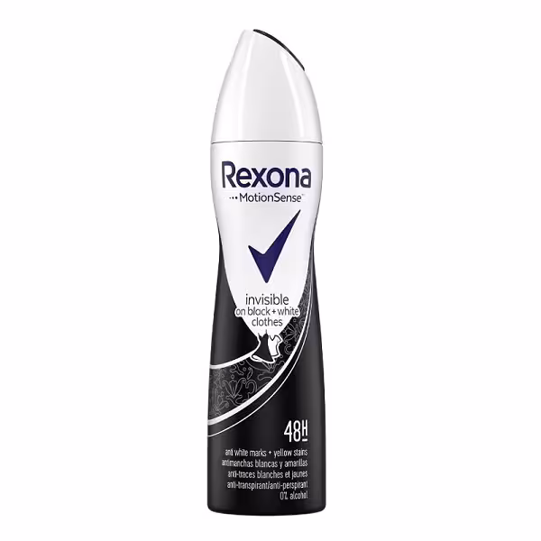 اسپری بدن زنانه اینویزیبل رکسونا REXONA  INVISIBLE ON BLACK   WHITE CLOTHES