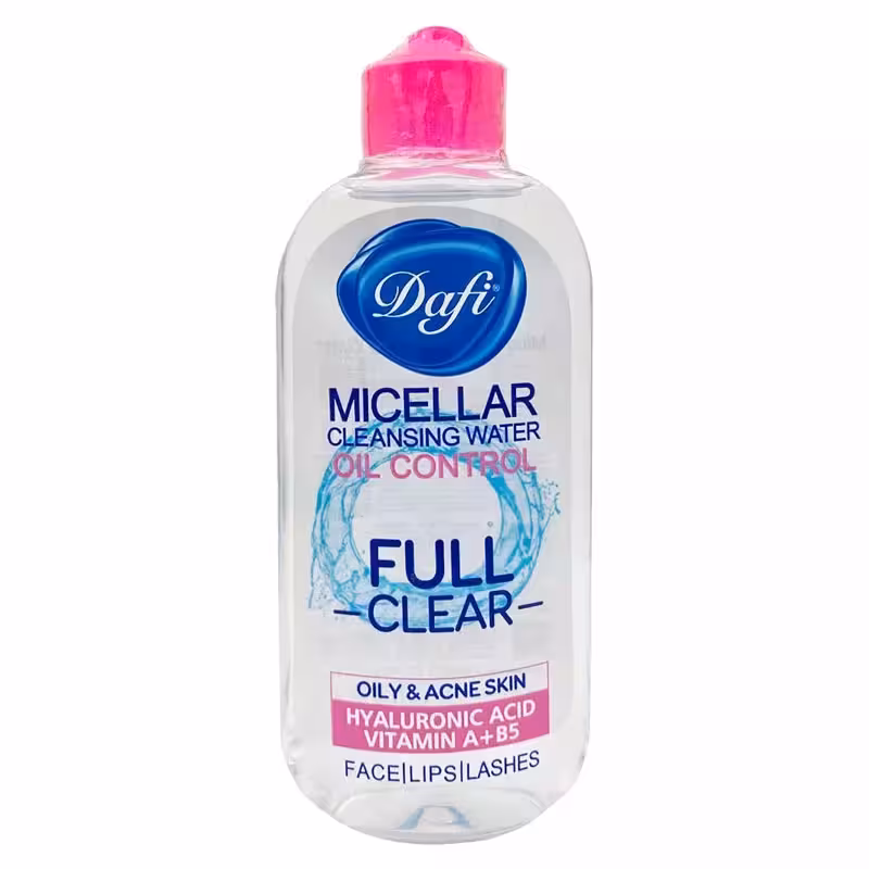 میسلار واتر کنترل کننده چربی دافی مدل FULL CLEAR مناسب پوست چرب و آکنه دار حجم 200 میل