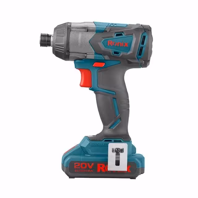 پیچ گوشتی شارژی مدل 8906 رونیکس (20 ولت موتور براش لس)