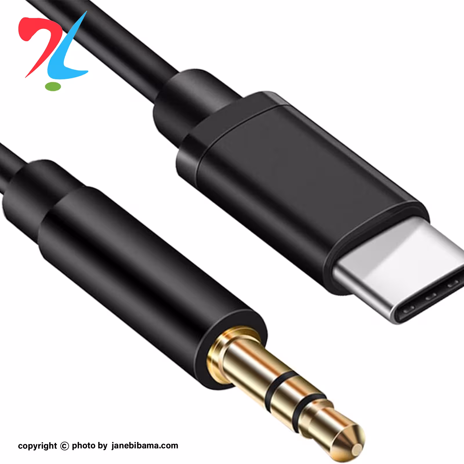 کابل aux USB-C به جک 3.5 میلی‌متری مدل JBC-007 طول 1 متر - مشکی