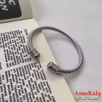 بنگل اسپرت استیل 316 مدل پیچی نقره ای کد DSB18610W