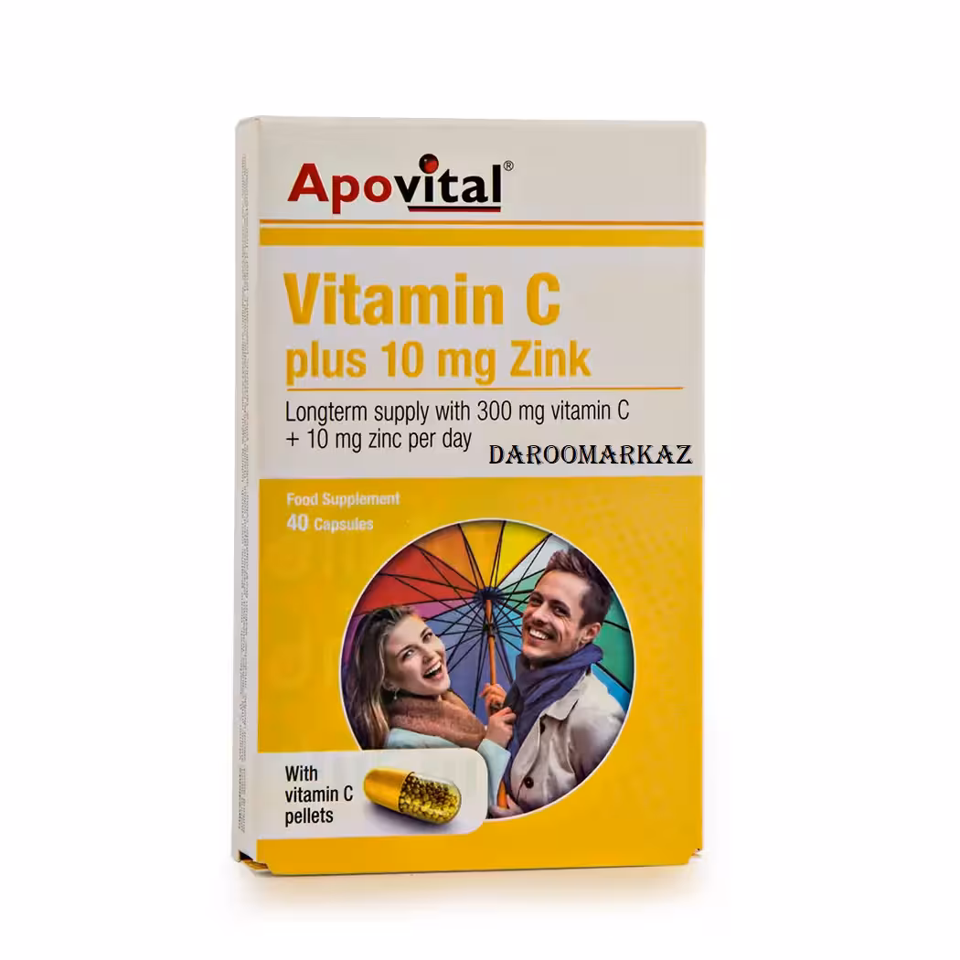 قرص ویتامین سی پلاس زینک 10 میلی گرم- آپوویتال