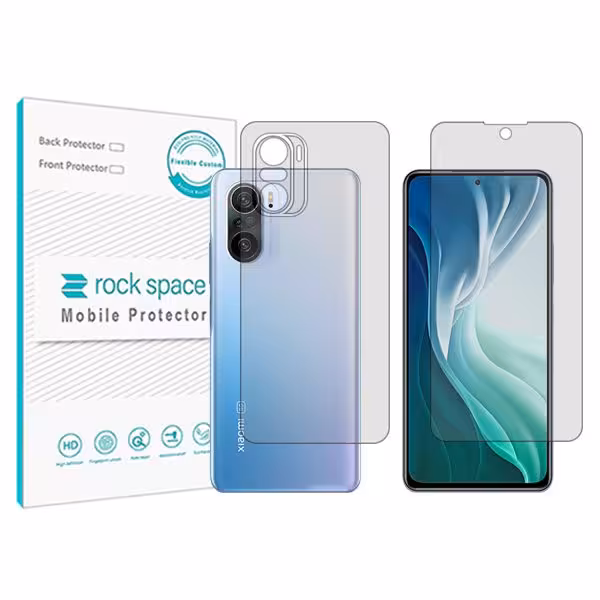 گلس محافظ صفحه نمایش و پشت گوشی شیائومی Mi 11i مدل نانو هیدروژل شفاف برند راک اسپیس کد SS