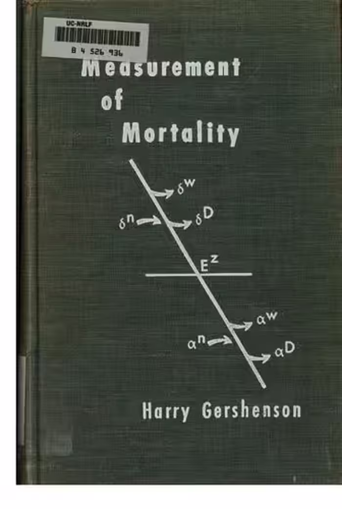خرید و دانلود نسخه کامل کتاب Measurement of Mortality