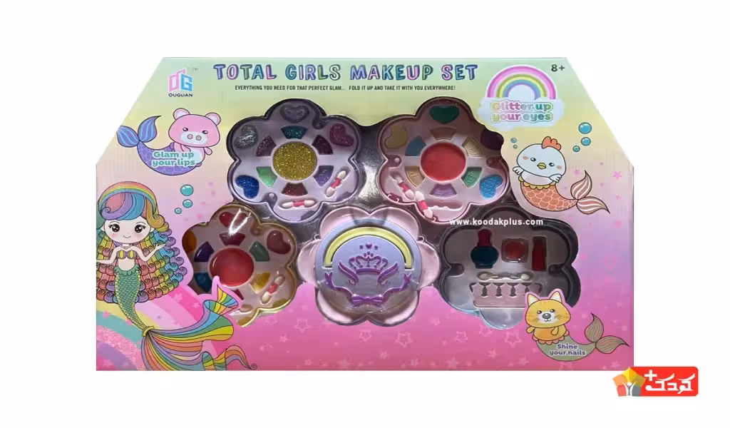 ست لوازم آرایشی دخترانه طرح گل مدل 2005A