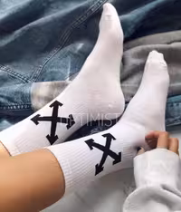 جوراب ساقدار آپتیمیست طرح آف وایت سفید