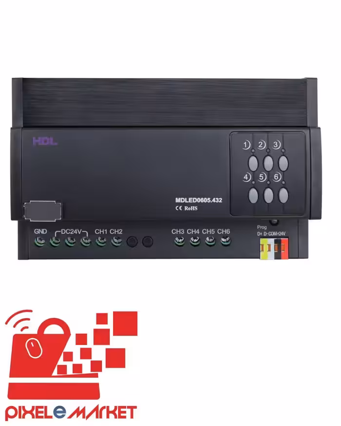 دیمر 6 کانال 5 آمپر LED برند HDL مدل HDL-MDLED0605.432