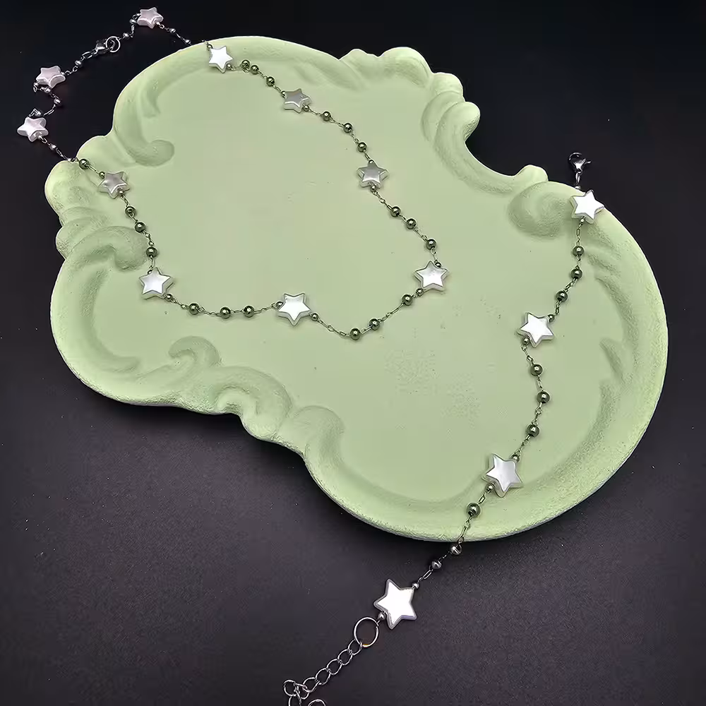 ست گردنبند و دستبند ستاره ای