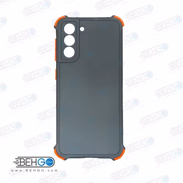 قاب سامسونگ S21  کاور مدل ژله ای دکمه رنگی با محافظ لنز دوربین گوشی Samsung S21