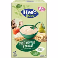 سرلاک هشت غله و میوه با شیر هرو بیبی 200 گرم Hero Baby