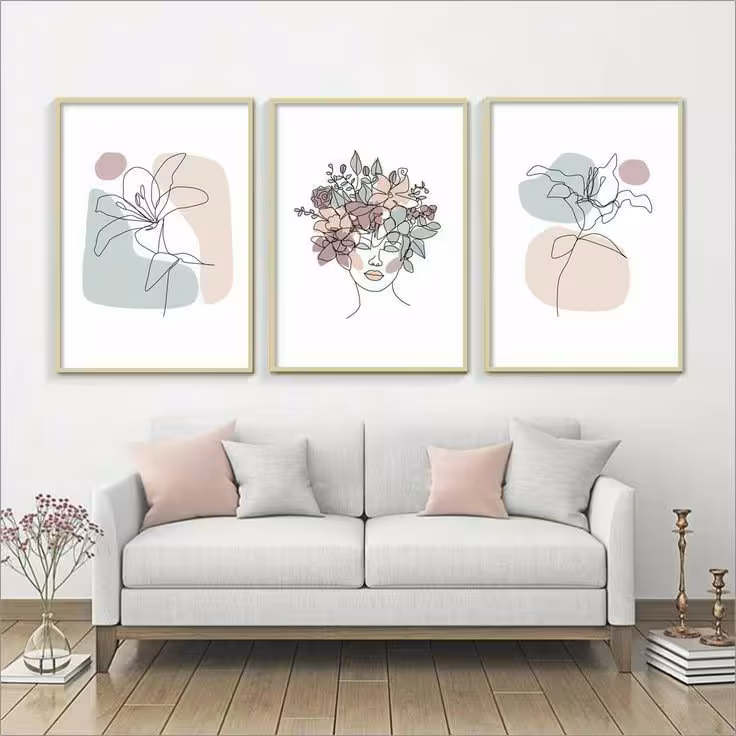 تابلوی سه تیکه مدرن