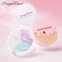 پودر فیکس سه رنگ مخملی، با طرح بستنی، برند Dragon Ranee