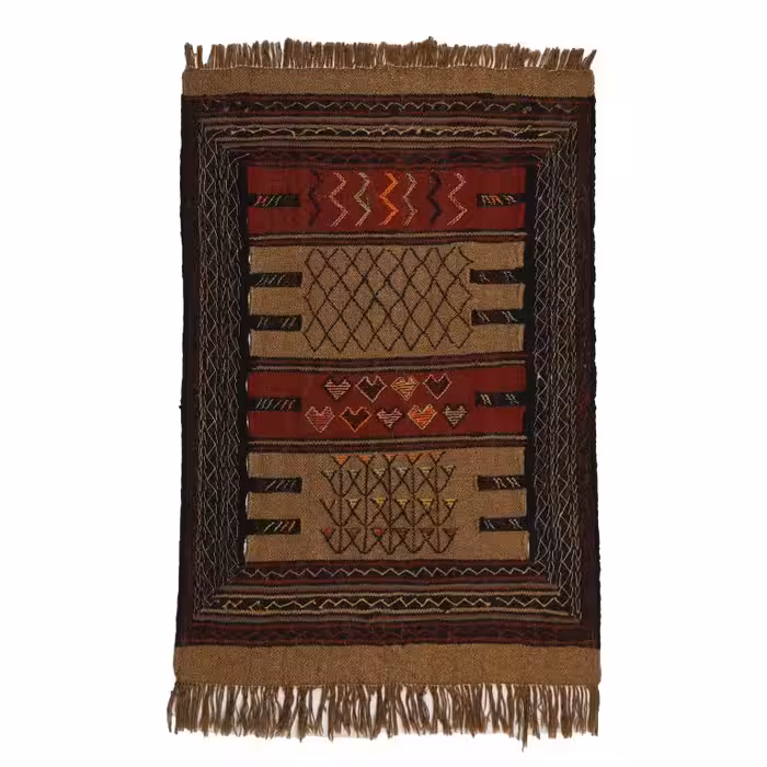 گلیم دستبافت مدل سفره کردی کد 4020533