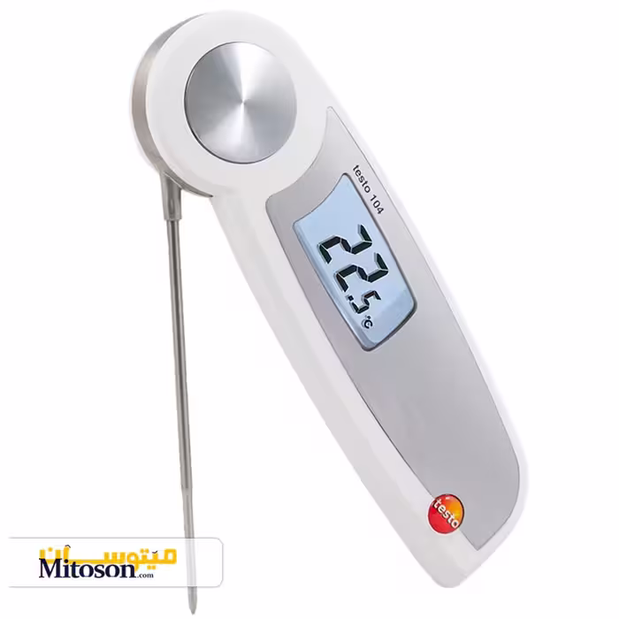 ترمومتر تماسی دیجیتالی ضد آب تاشو تستو 104 Testo 104 – Thermometer