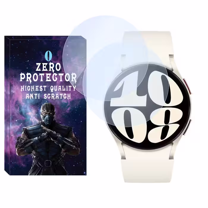 محافظ صفحه نمایش شیشه‌ای زیرو مدل SH-ZR مناسب برای ساعت هوشمند سامسونگ Galaxy watch 6 44mm بسته دو عددی
