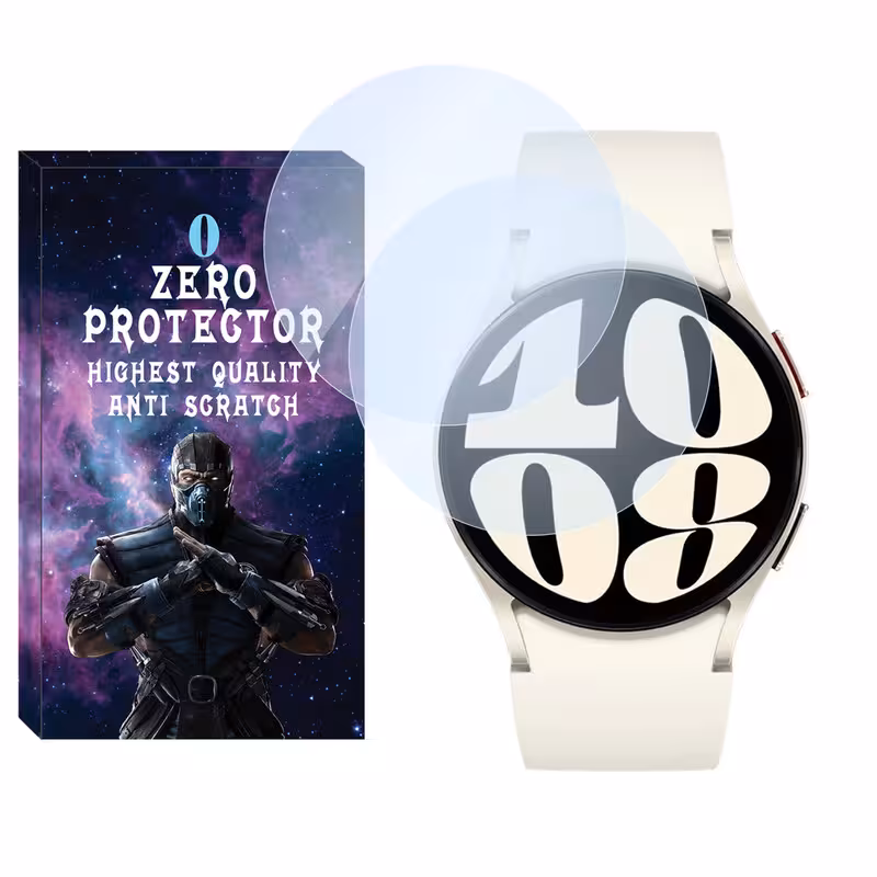 محافظ صفحه نمایش شیشه‌ای زیرو مدل SH-ZR مناسب برای ساعت هوشمند سامسونگ Galaxy watch 6 44mm بسته دو عددی